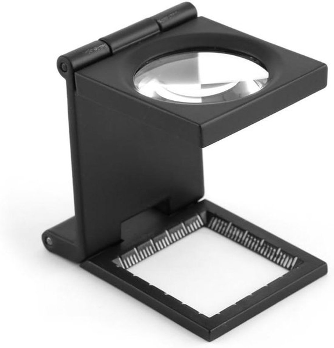 Opvouwbaar Vergrootglas met LED Verlichting en Schalen | Draagbare Draadteller en Loepvergrootglas | Vergrootglas voor Textiel en Optische Inspectiebos Wildlife Flashlight IPX6 Waterdicht Handheld Zinklegering - 10x Vergroting