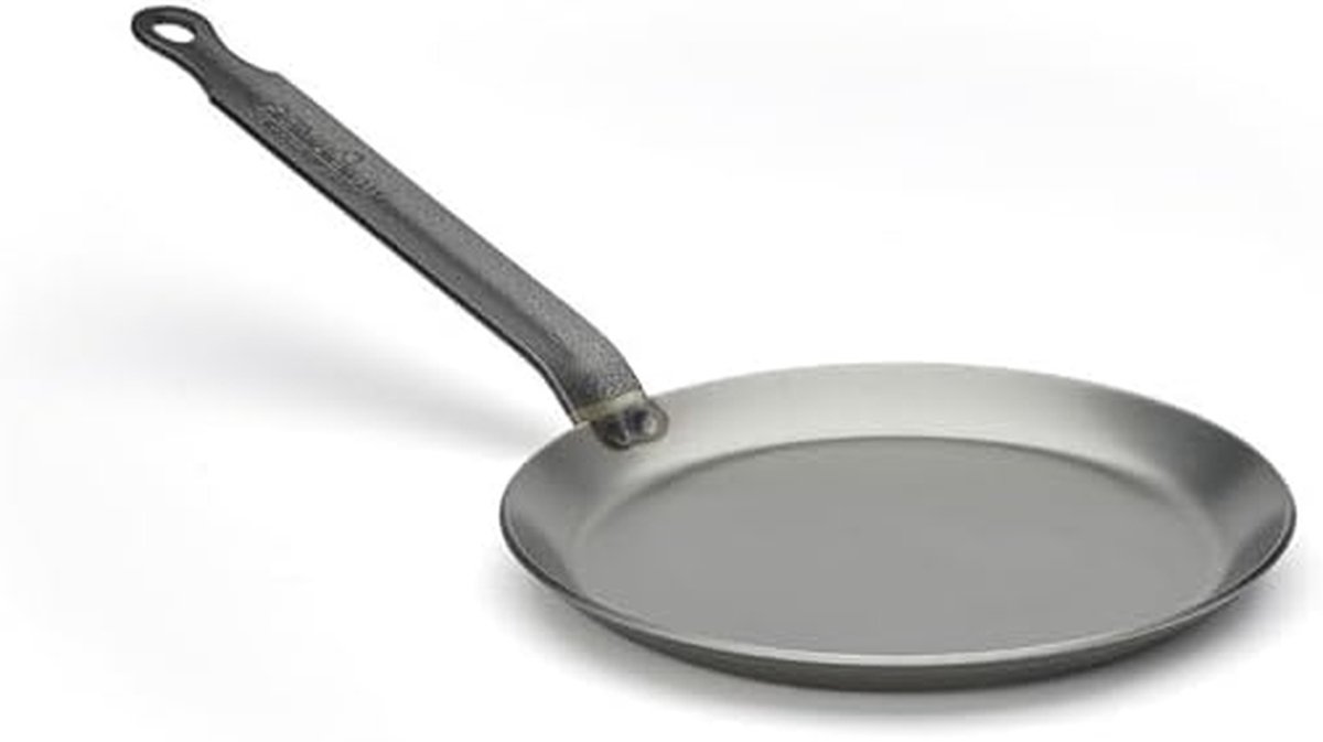 Crêpepan Carbon Plus - Pannenkoekenpan ijzer - Delicate pannenkoeken bakken - Snelle temperatuurstijging - 18 cm - Zilver