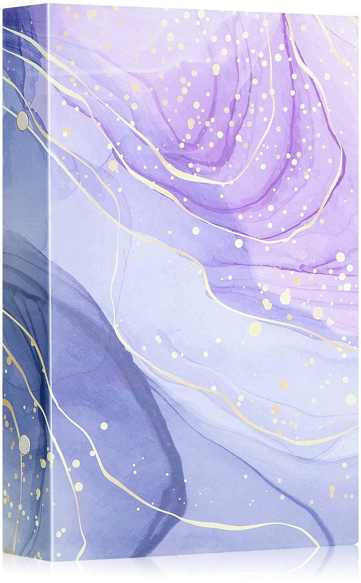 SnelShoppen - Luxe Lederen Fotoalbum 6x4 - 300 Vakken voor Horizontale Foto's - Violet Goud - Perfect voor Feesten, Herinneringen, Kinderen en Special