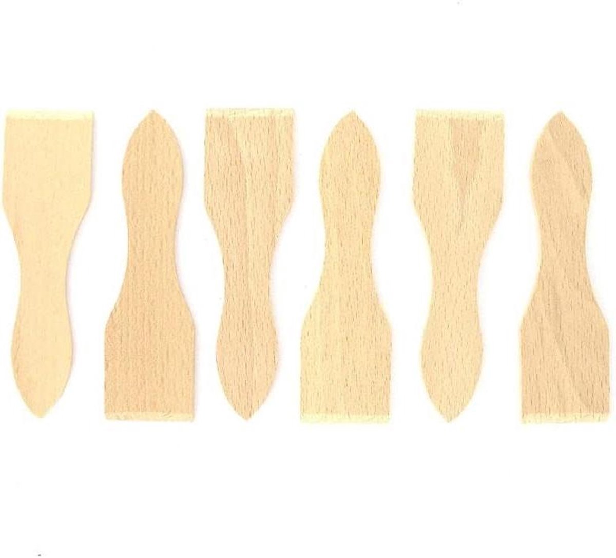 Houten Spatels Mini Raclette Kaas Schrapen Set van 6 128 cm Beige