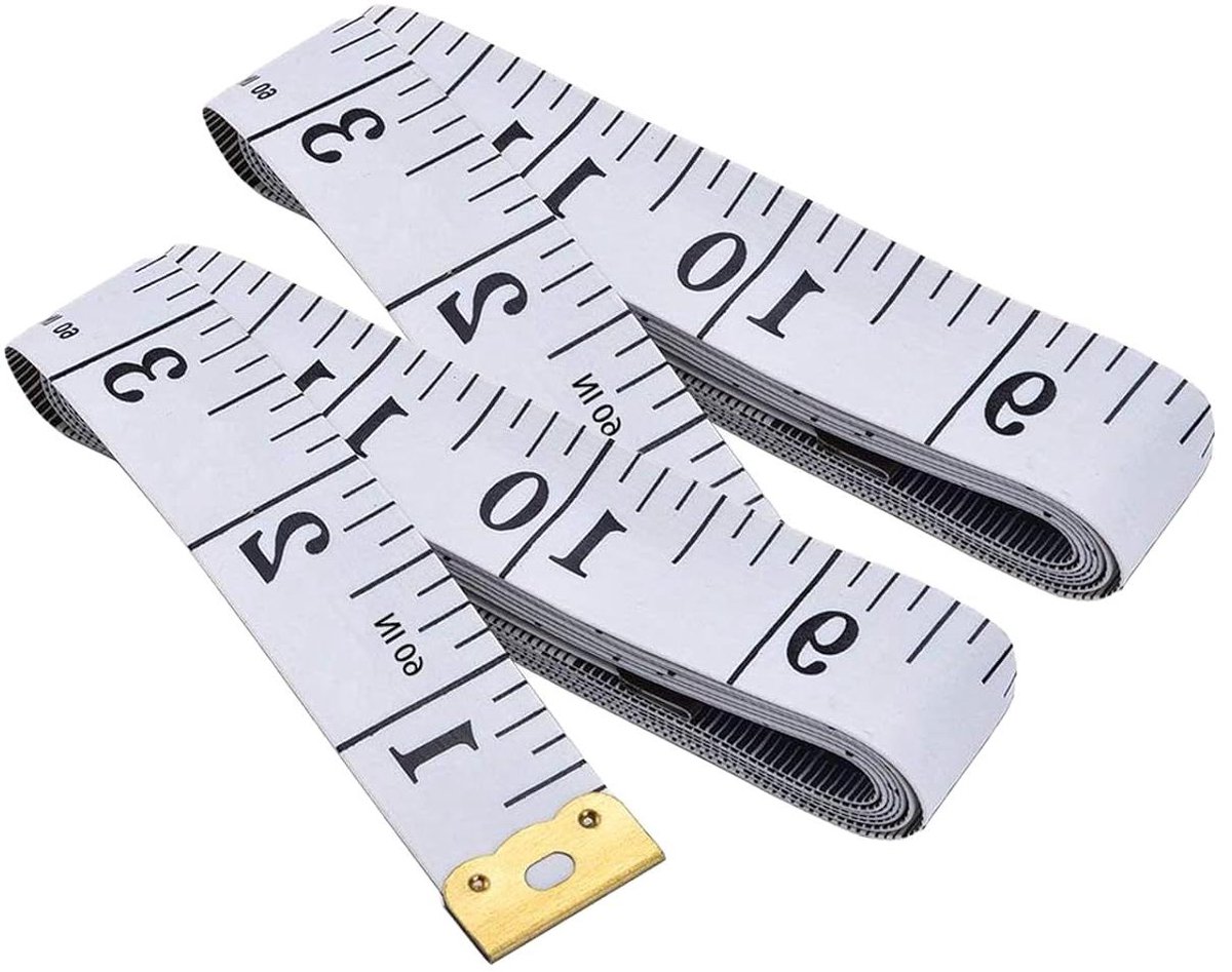 Meetlint Set - Flexibel Meetlint - Kleding Maken - Dubbelzijdig Afleesbaar - 150 cm - Wit