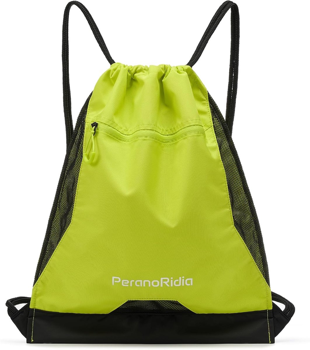 SnelShoppen - Sporttas Gymtas voor Dames en Heren, Lichte Rugzak voor Fitness, Zwemmen, Wandelen, Hardlopen en Fietsen, Zwart/Grijs/Groen, 36 x 45 x 7
