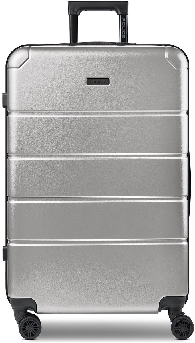 Police Dublin 4 wielen Trolley L 75 cm met uitbreidingsplooi - Harde bagage - Combinatieslot - grey taupe