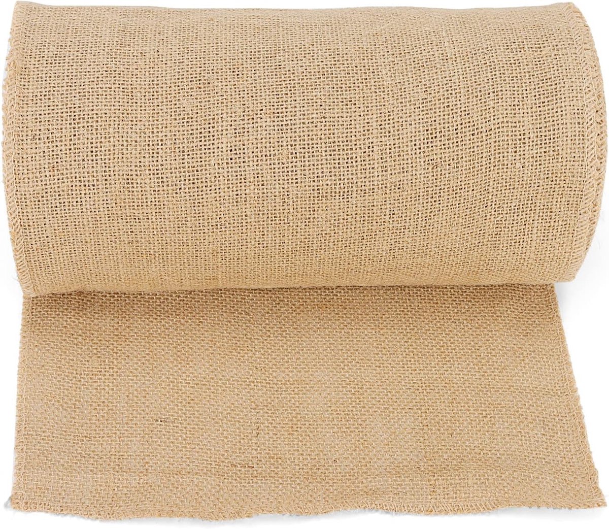1 Roll Jute Hessian Rol van 16 Yards voor Cadeauverpakking en Creatieve Knutselprojecten, Natuurlijke Jute Stof en Versieringen