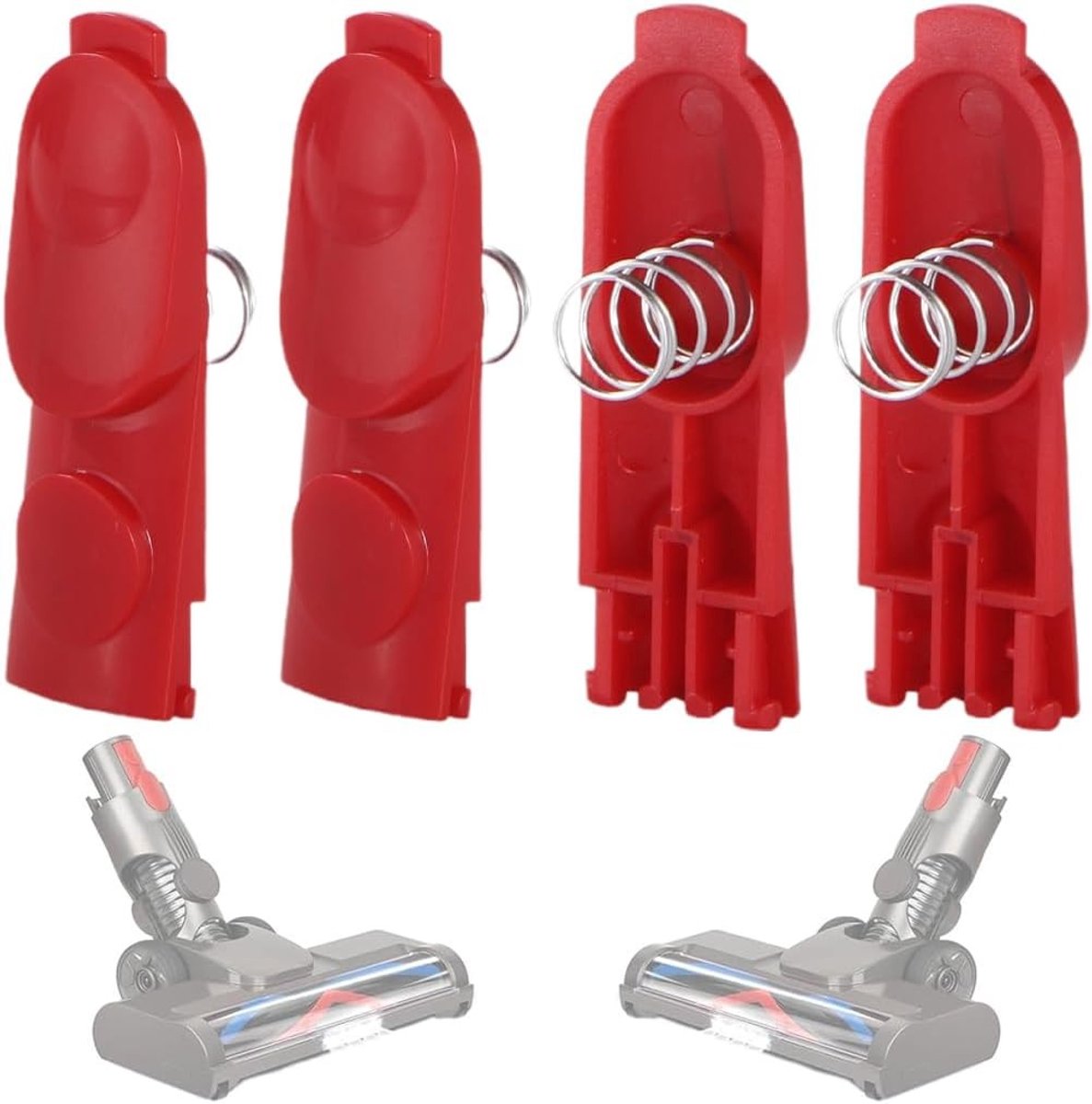 4 Stuks Clip-Latch Tab Knop met Veer voor Dyon V7 V8 V10 V11 V12 V15 Stofzuiger Onderdelen en Accessoires