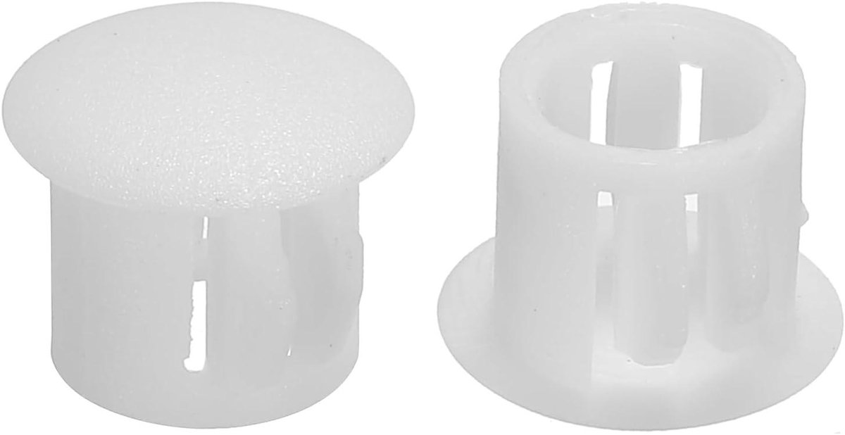 Gatpluggen Kunststof - Ronde Covers - Gaten Vullen - Klik Ontwerp - 100 Stuks - Wit