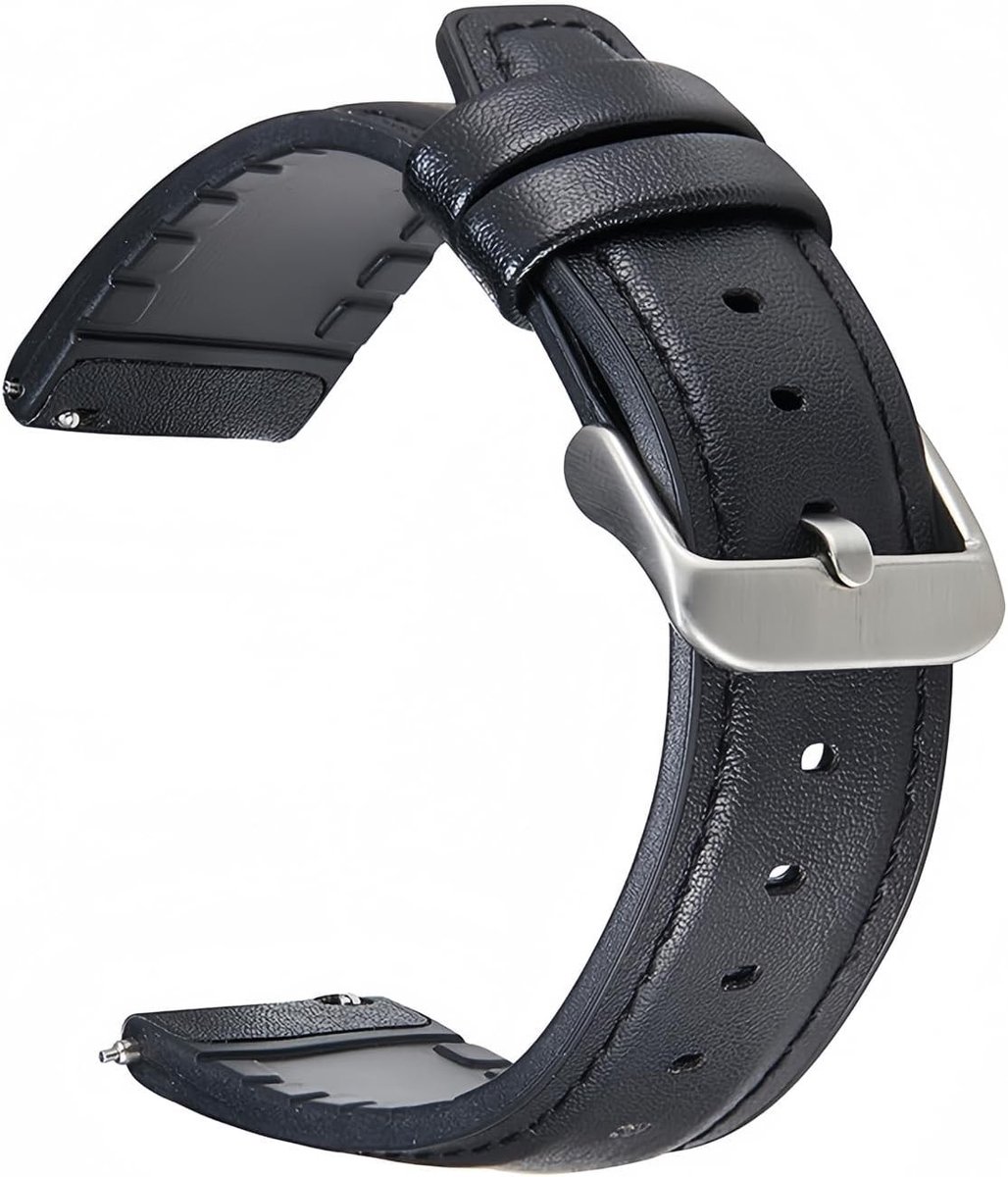 Vervangende 22mm Zwarte Zachte Horlogeband voor Smartwatch met Sluiting van RVS en TPU Materiaal voor Huawei Watch GT2, Comfortabel en Duurzaam
