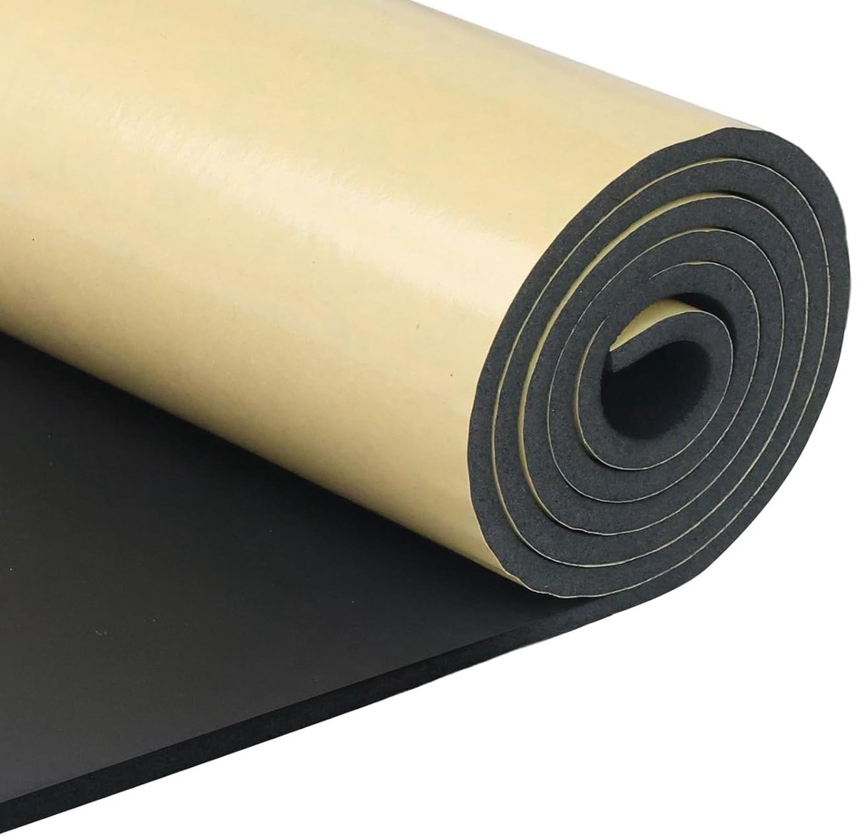 SnelShoppen - Schuimrubber zelfklevend neopreen schuimplaat 300 mm x 6 mm x 1,5 m multifunctionele isolatiemat voor schokdemping, geluidsisolatie, ant