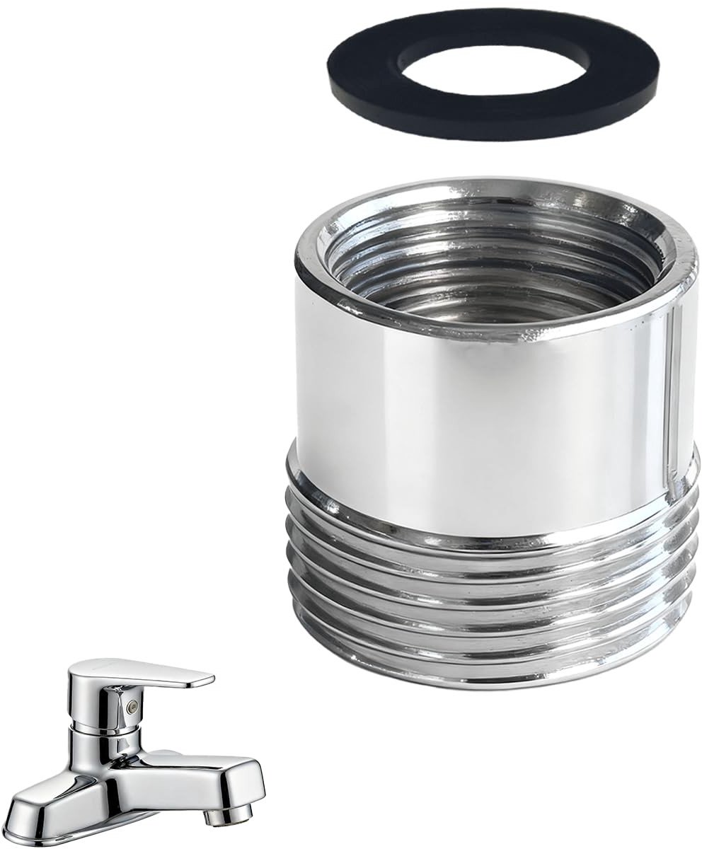 Dailygoods - Aansluiting voor wasmachine, messing, 1/2 IG naar 3/4 AG, schroefdraadadapter voor kraan en slang voor wasmachine, reductie 3/4 naar 1/2 inch