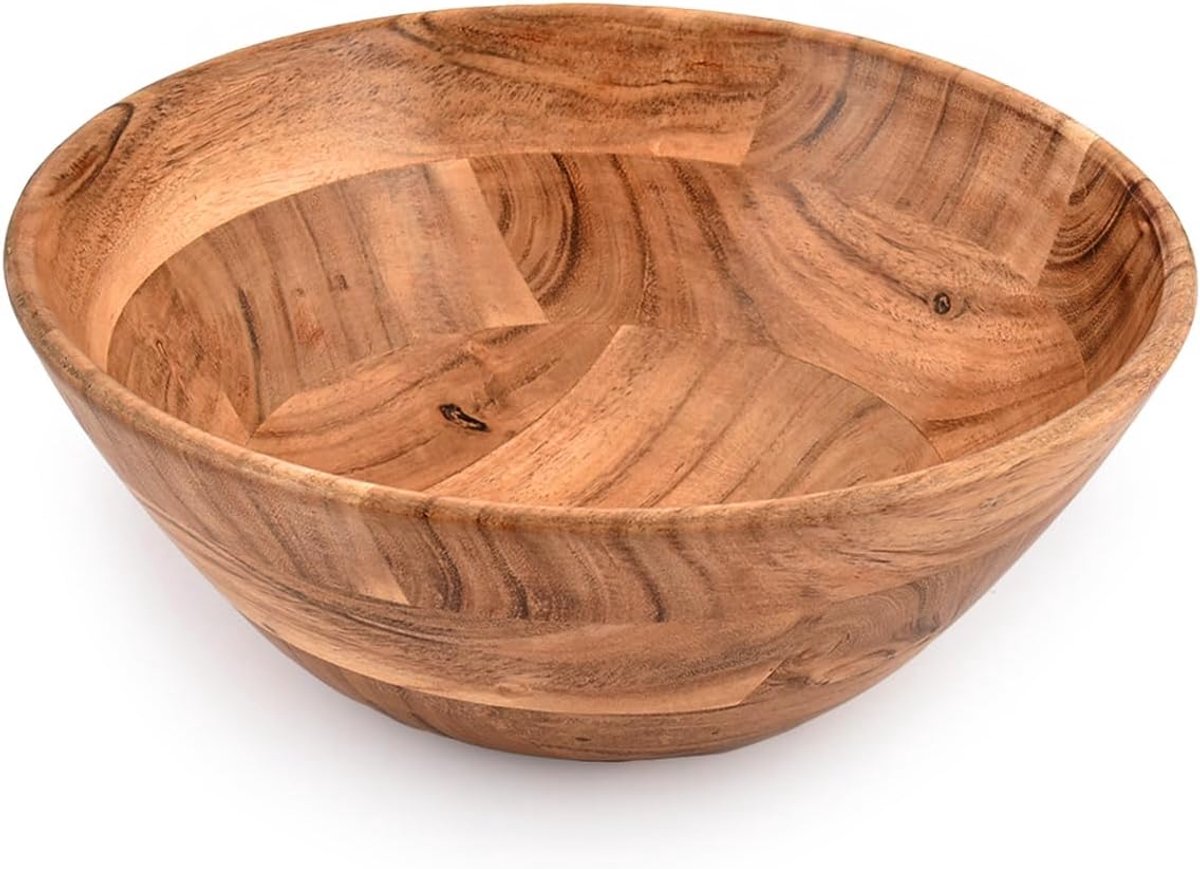 Acacia Hout Fruitkom voor Vruchten of Salades, Serveerschaal Ziet Er Absoluut Prachtig Uit in Uw Keuken (25,4 cm x 25,4 cm x 10,16 cm)
