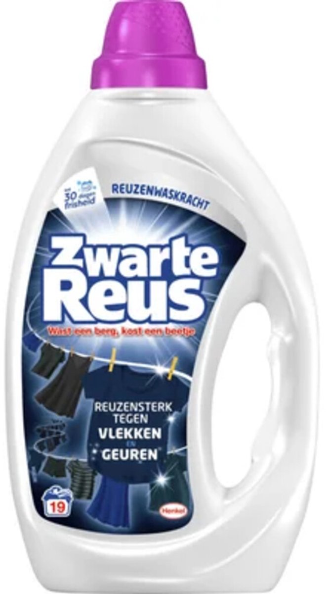 Witte Reus Vloeibaar Wasmiddel Zwarte Reus 19 Wasbeurten - 855 ml