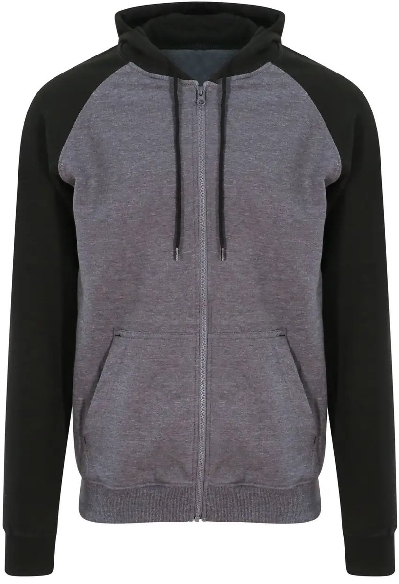 Hoodie Just Hoods Baseball Zwart