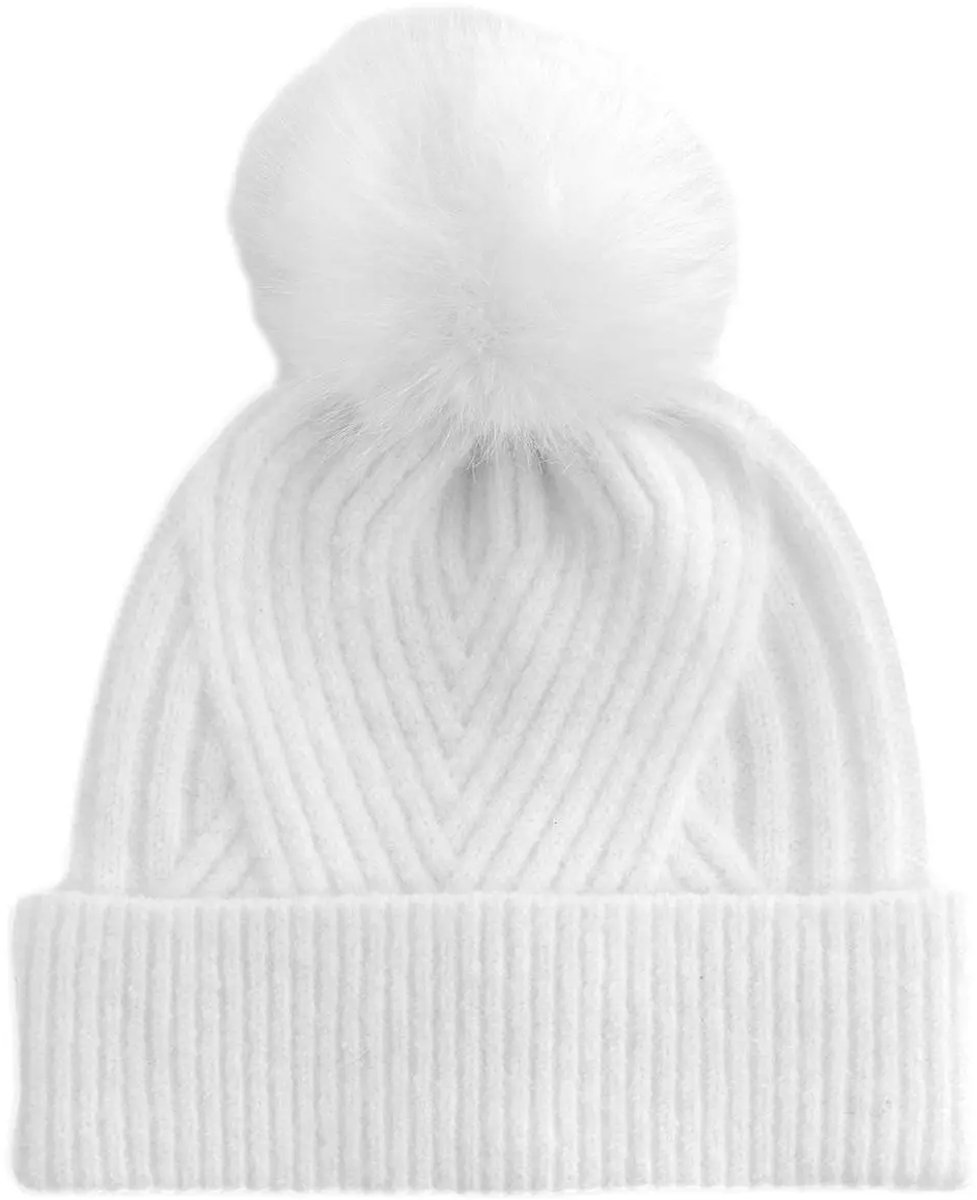 Snow Luxe Beanie - White - One Size