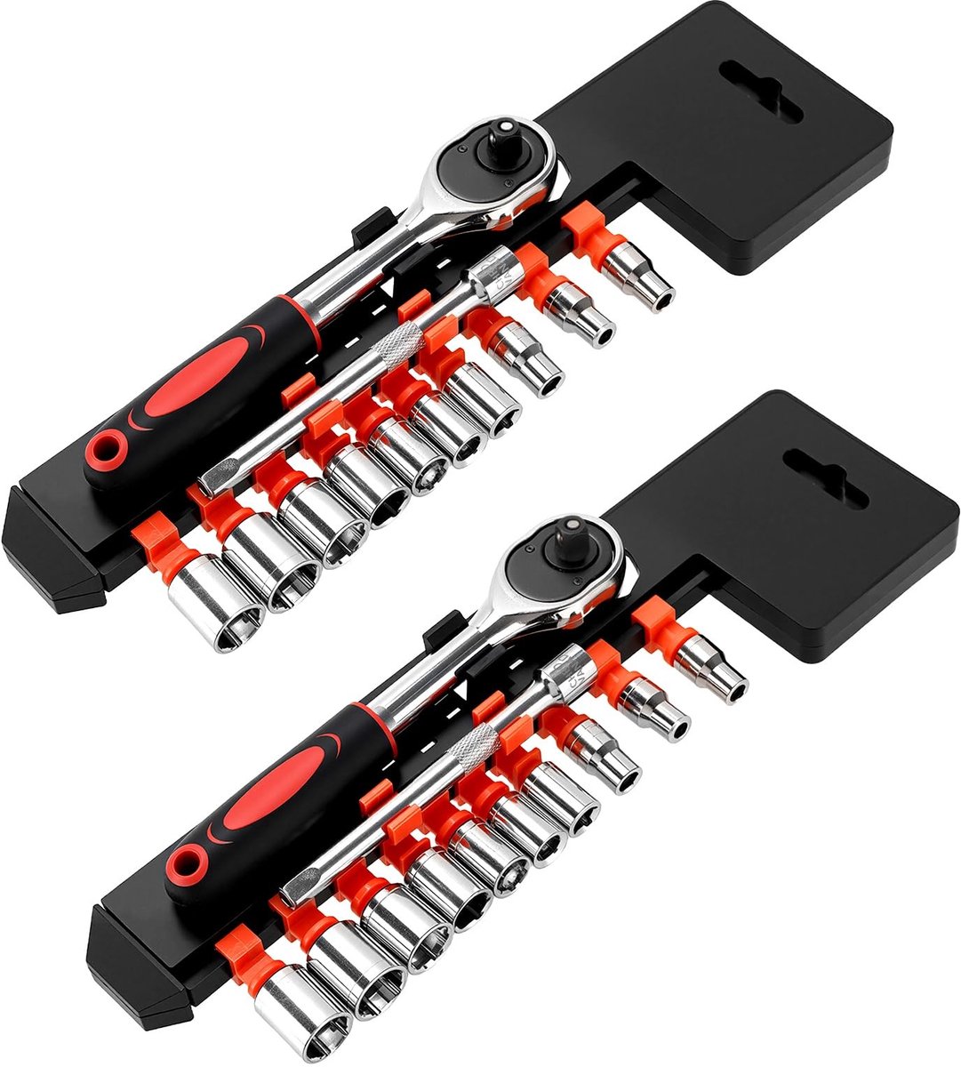 Dailygoods - 24 stuks dopsleutelset, 1/4 ? aandrijfsocket, 4-13 mm chroom vanadium staal kleine socket voor autoreparatie en thuis doe-het-zelf, zwart en rood