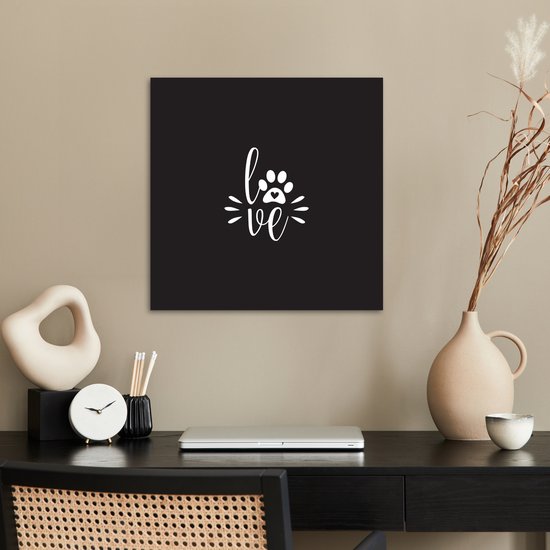 Poster 50x50 cm - Quotes - Love - Honden - Spreuken - Posters - Kamer decoratie - Wanddecoratie woonkamer - Muurdecoratie slaapkamer