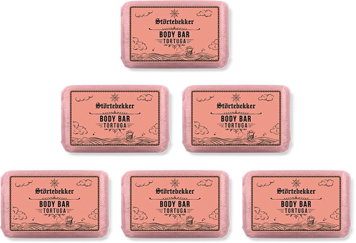 Störtebekker® Body Bar Tortuga - Plasticvrije Vaste Zeep & Douchegel Heren - Natuurlijke & Duurzame Lichaamsverzorging - Vegan Bodywash met Sheaboter - 120g