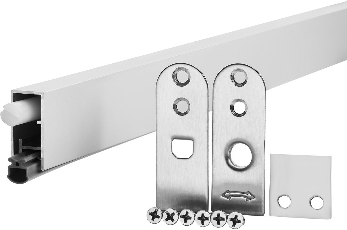 SOTECH Zelfgefreesde deurafdichting H10 (zijmontage voor maximale deurbreedte 985 mm, inkortbaar, DIN links/rechts, geanodiseerd aluminium met elastisch rubber) voor meer comfort.
