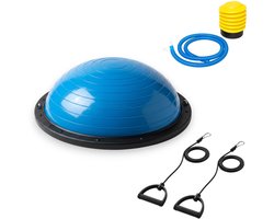Muntel® - Balanstrainer - Balanskussen - Balansbal - Wiebelkussen - Fitnessbal - Ø 60 CM - Inclusief Weerstandsbanden En Pomp - Fitness