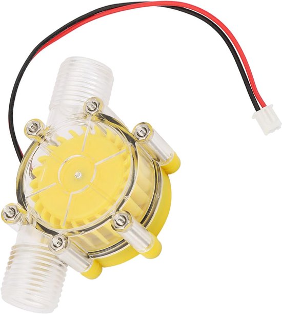Hydro-elektrische Pomp - Waterkracht Generator - Hernieuwbare Energie - Laag Geluidsniveau - 12 x 10 x 4 cm - Transparant Geel — afbeelding 5