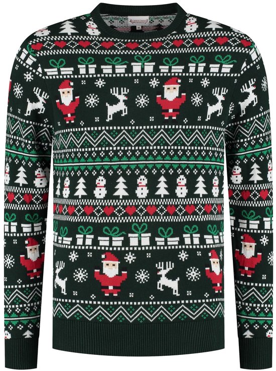 Happy Seasons Foute Kersttrui Dames & Heren - Christmas Sweater - 100% Biologisch Katoen - Mannen & Vrouwen "De Perfecte Kersttrui" Maat M/L
