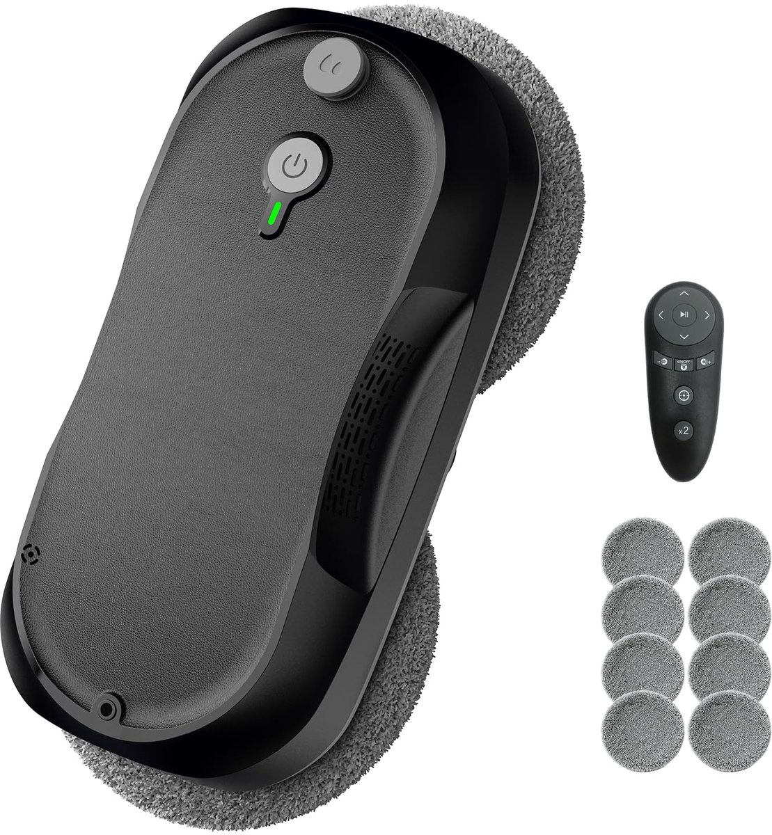 SnelShoppen - Obito X2 Raamreinigingsrobot, Dubbele Spray Auto-Spray Raamreiniger, AI-Padplanning, Stabiel Klimsysteem, Randdetectie, Afstandsbedienin