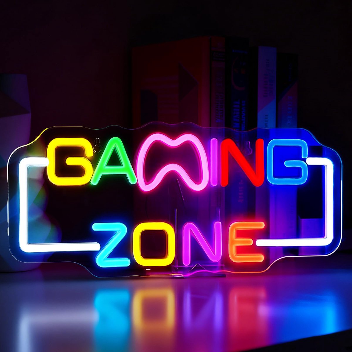 SnelShoppen - RNPKZ Gaming Zone Neonbord, Led Neonbord voor Speelkamer, Neonverlichting voor Gamers, Muurdecoratie, Cadeau voor Jongens en Tieners, Mu