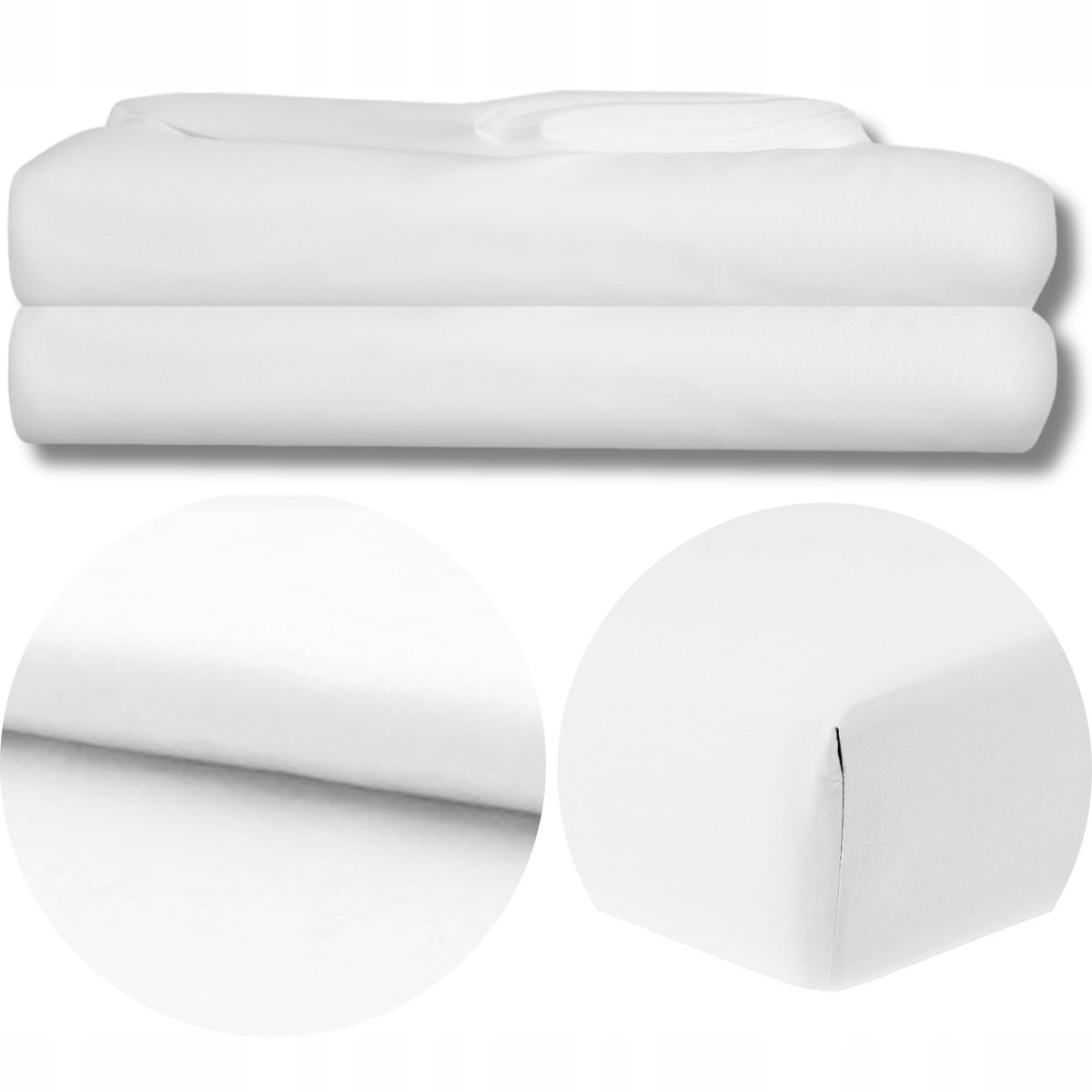 KONEY - Laken zonder elastiek 160 x 200 cm - microvezel - Wit - 120 g/m²