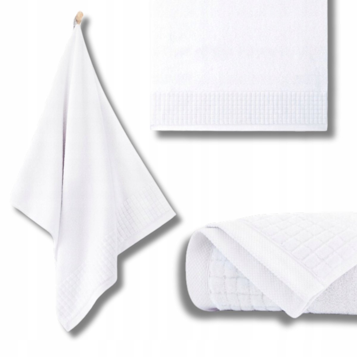 KONEY - Badhanddoek - Paulo3 - 50 x 100 cm - Wit - 500 g/m²