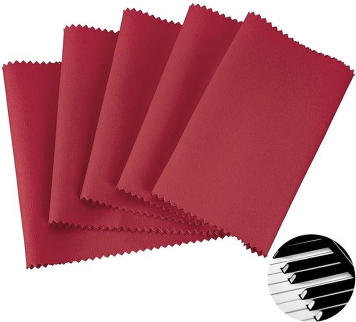 Pianotoetsenbord - Toetsafdekking - Premium kwaliteit - Rood - Anti-stof bescherming - Geschikt voor 88 toetsen - Akoestische en digitale...
