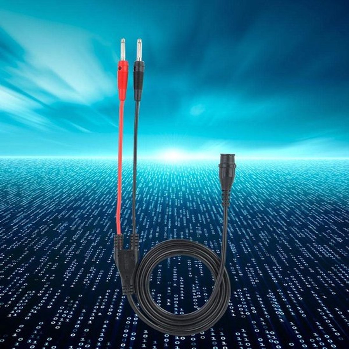 Plug naar Banana Plug - Coaxiale Kabel - 120 cm - Zwart - Oscilloscoop - Test Lead - Silicone Bescherming