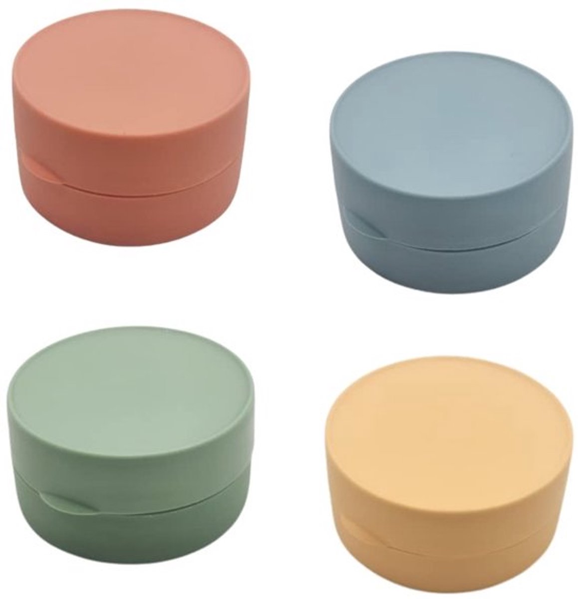 Zeepdoos Waterproof - Zeepdoosje met Deksel - Zeepdoos Reis - 4 Stuks - Plastic - Afmetingen 8 x 8 x 4,5 cm - Zeepbox
