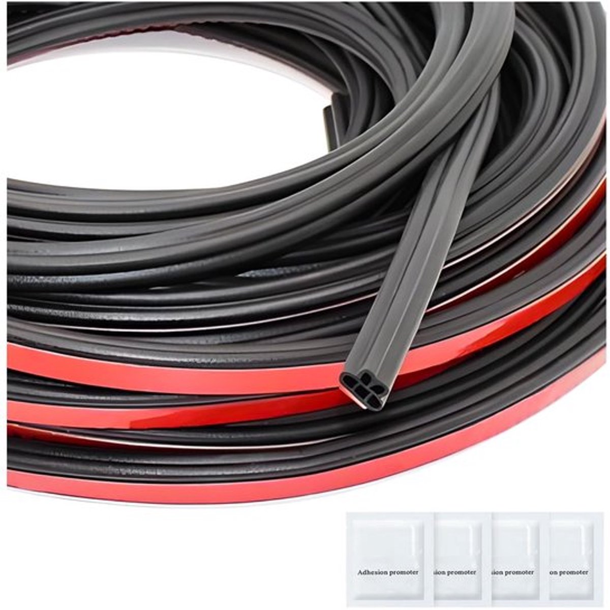 Afdichtingstape Waterdicht - Rubber Afdichtstrip - Zelfklevende Afdichtstrip - 16 Meter - 5-Gats Vorm - EPDM Materiaal