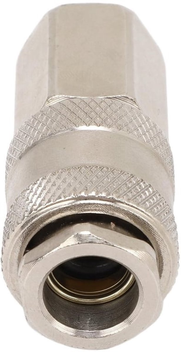 Luchtslangfitting 1/4 Inch NPT - Stalen Koppeling - Universele Pasvorm - Lekpreventie - Compatibel met Pneumatische Gereedschappen - M-Type Design - Luchtkoppeling