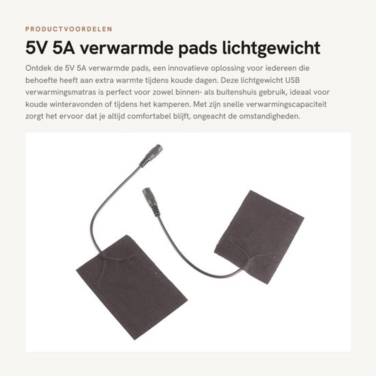 5V 5A verwarmde pads - lichtgewicht handwarmer - USB verwarmingsmatras - comfortabel en praktisch - verwarmt snel - ideaal voor buiten