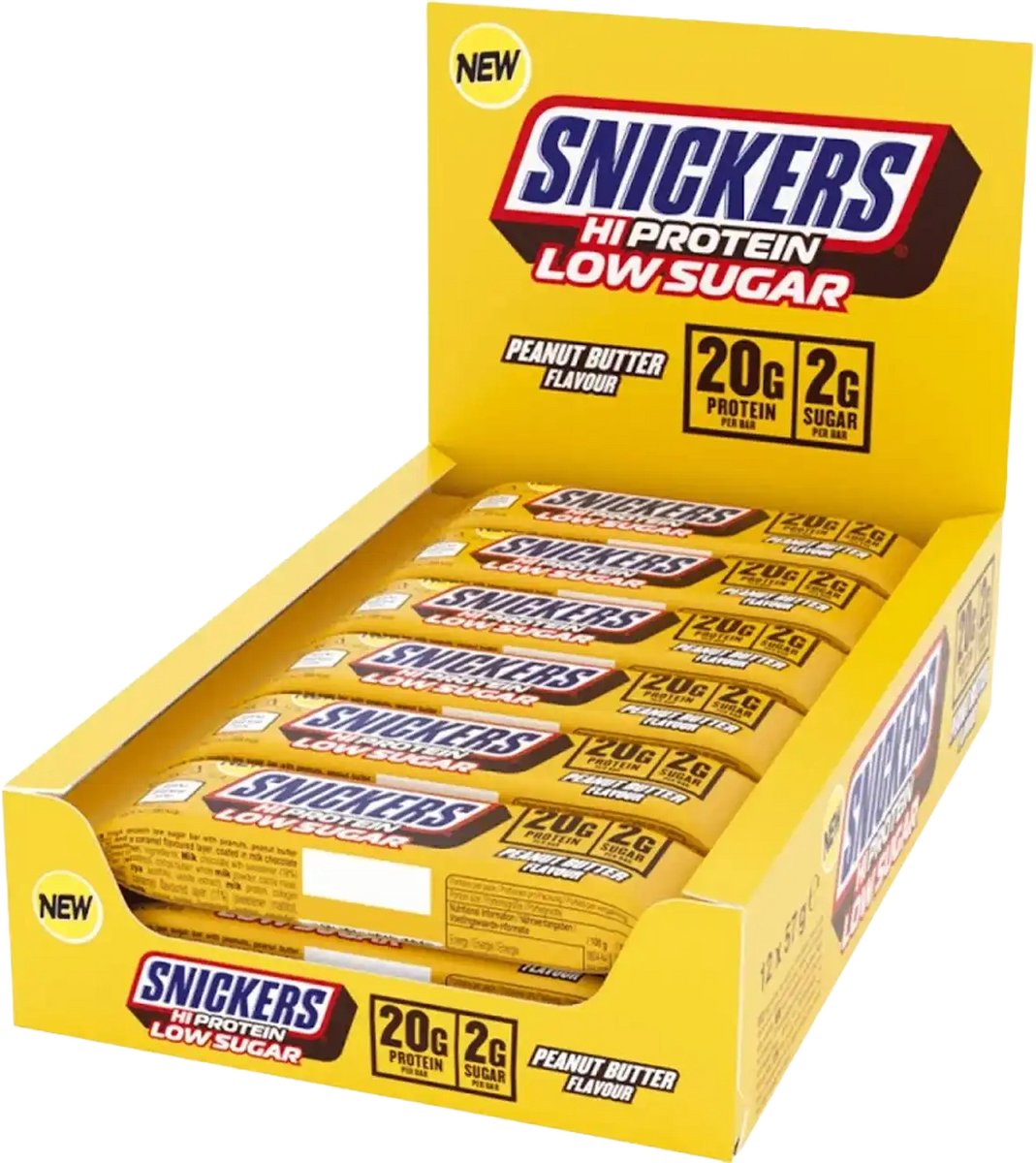 Snickers Peanut Butter Low Sugar High Protein Bar (12x57g) Peanut Butter Flavour - Repen - Eiwit Repen