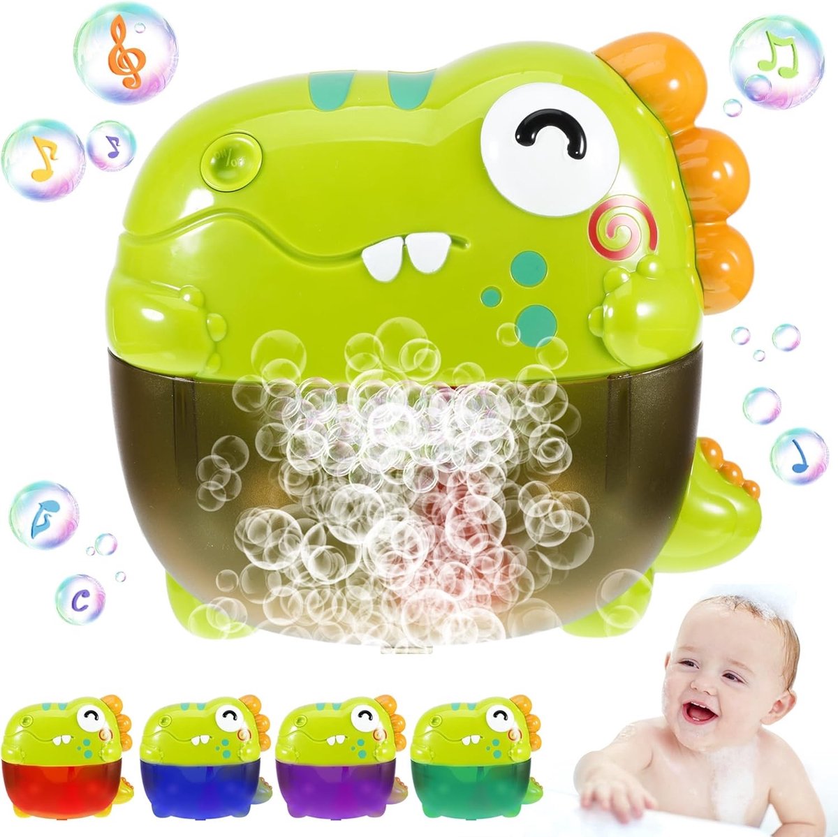 Dino Bad Speelgoed voor Kinderen van 1 tot 4 Jaar, Muziek en Bellen voor Waterplezier, Bad Speelgoed voor Baby's en Peuters
