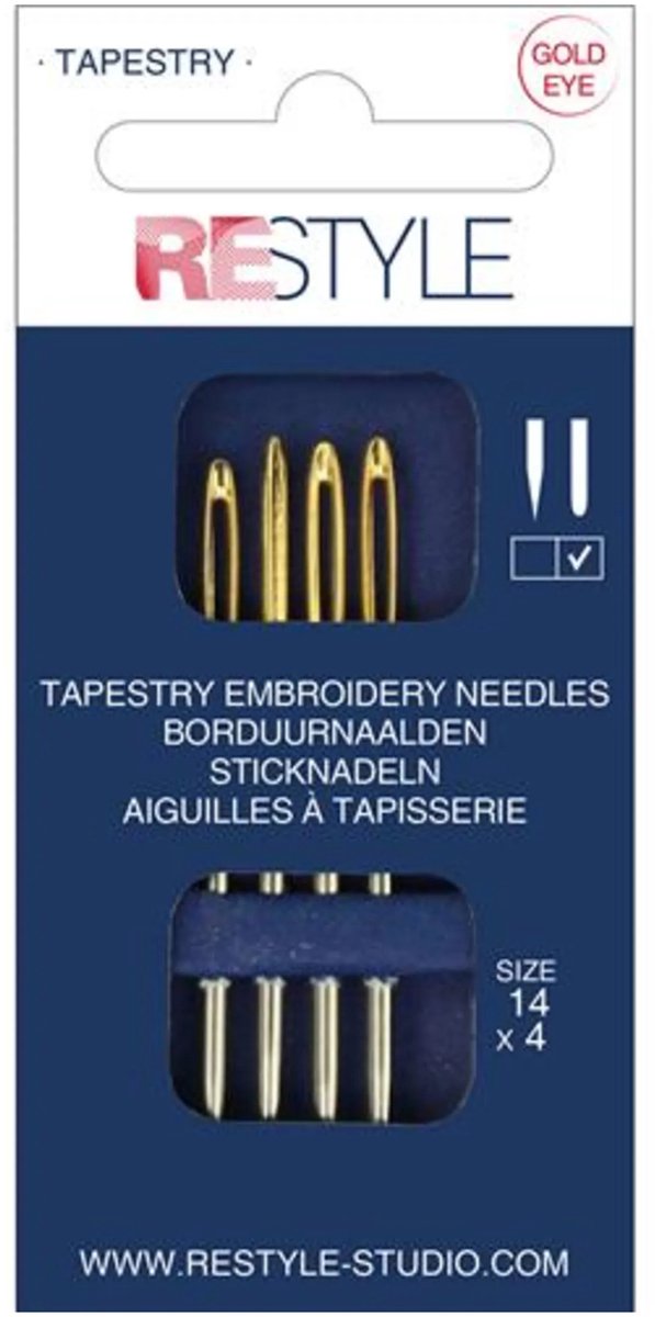 ReStyle 015.10613 Borduurnaalden met ronde punt 14, 4 stuks