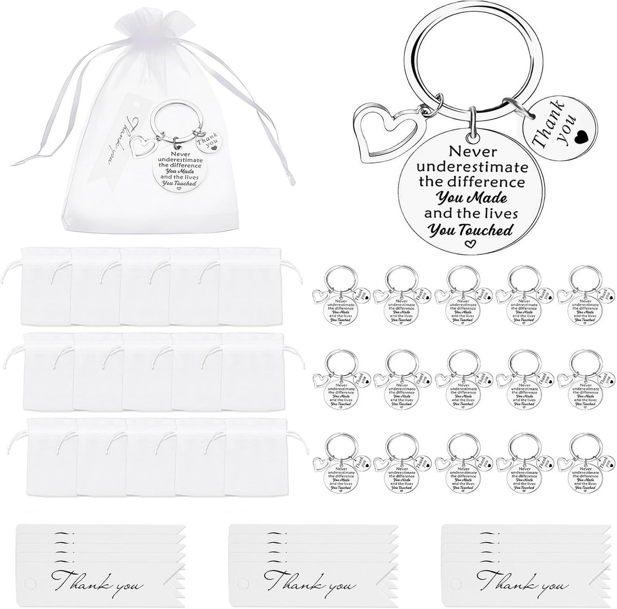 15 stuks waardering geschenken voor personeel, dank u geschenken in bulk, kleine geschenken voor collega's en teamleden