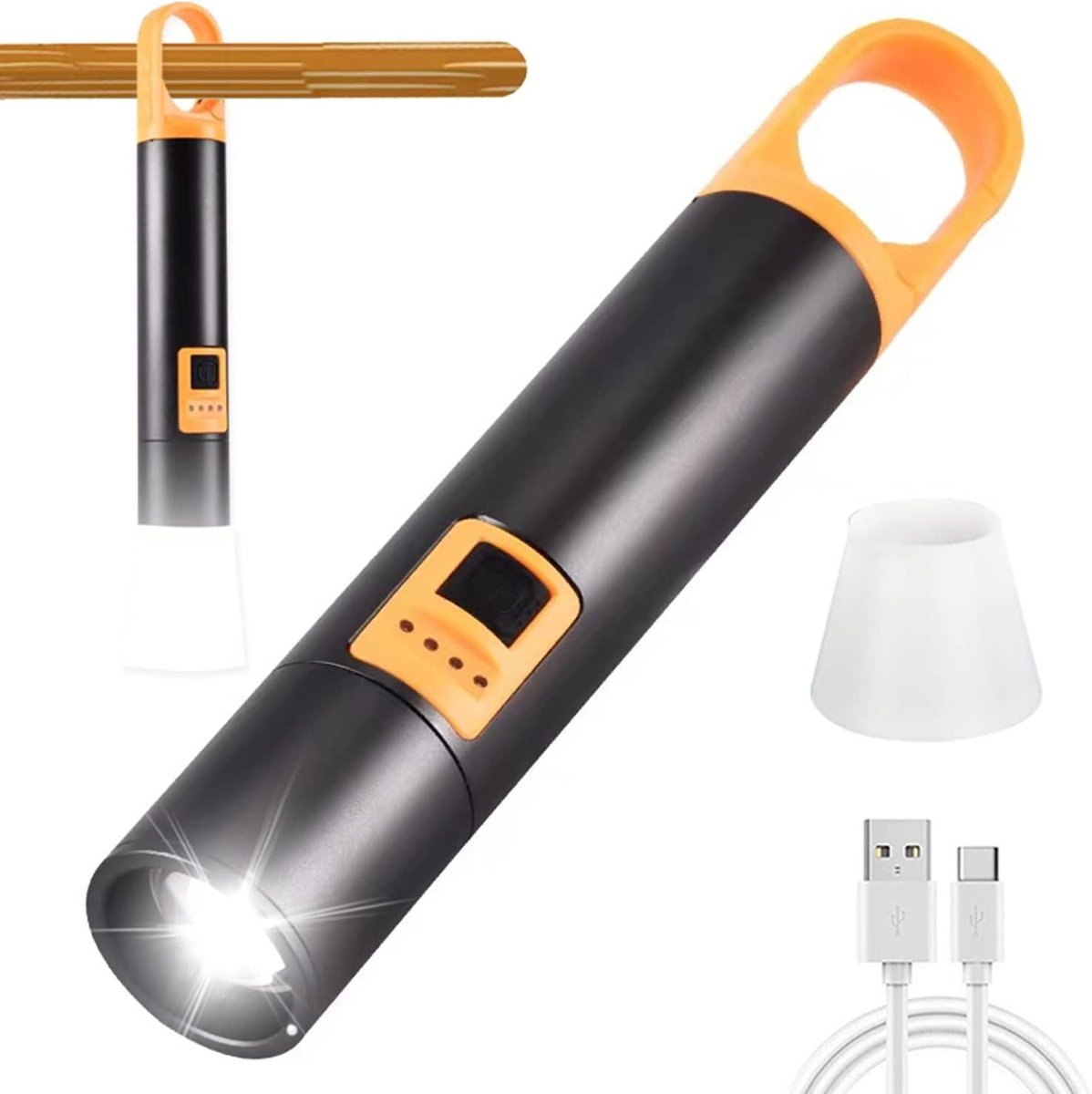 Krachtige LED Tactische Laser Zaklamp met 1000 Lumen, Zoomfunctie en Draagbaar Ontwerp voor Kamperen en Noodgevallen