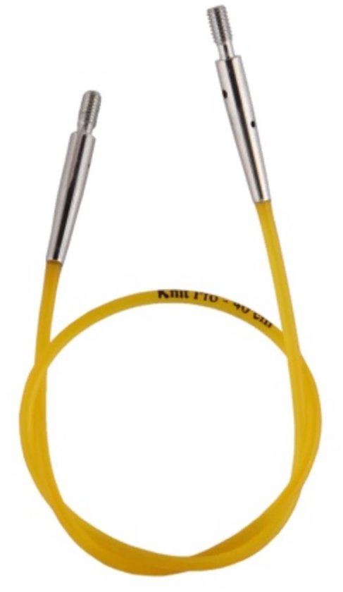 Knitpro 10631 Geel Kabel 20 cm om 40 cm verwisselbare naalden te maken