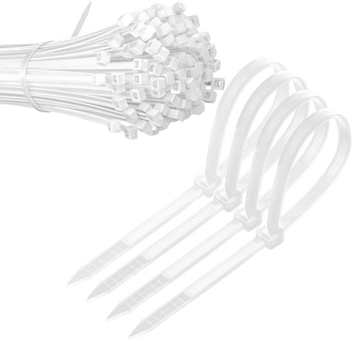 Kabelbinders 200 Stuks - Nylon Zipper Ties - Zelfsluitend Systeem - 2.5mm x 120mm - Weerbestendig - Sterke Treksterkte - Binders