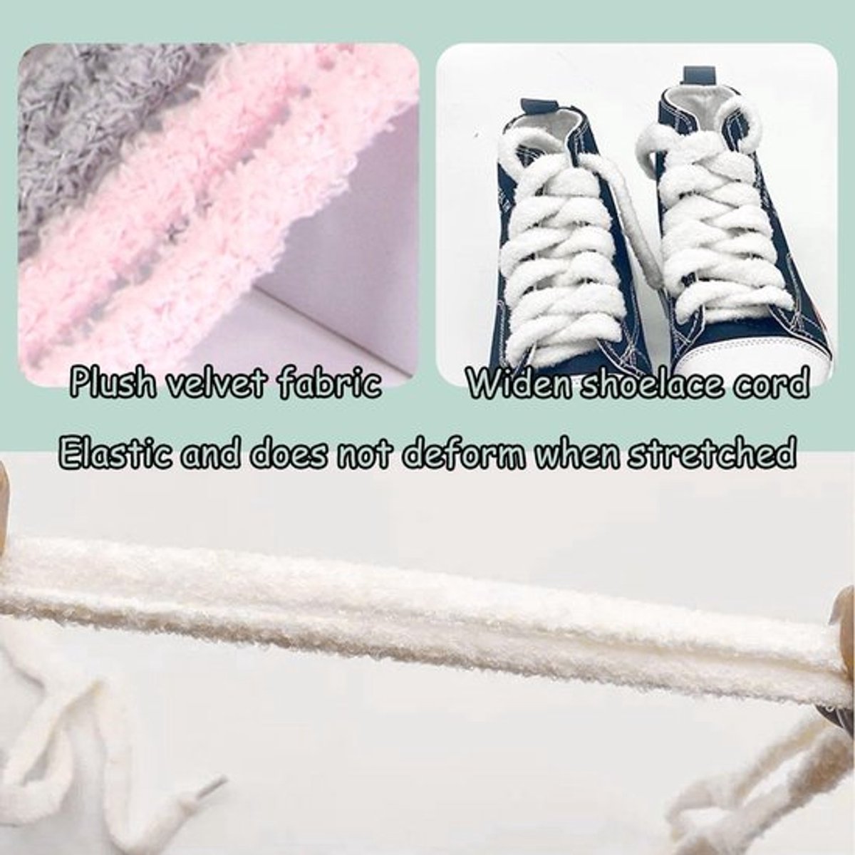 Pluche Veters 120 cm - Decoratieve Veters - Reserveveters - Schoenveters - Accessoires voor Schoenen - 4 Paar