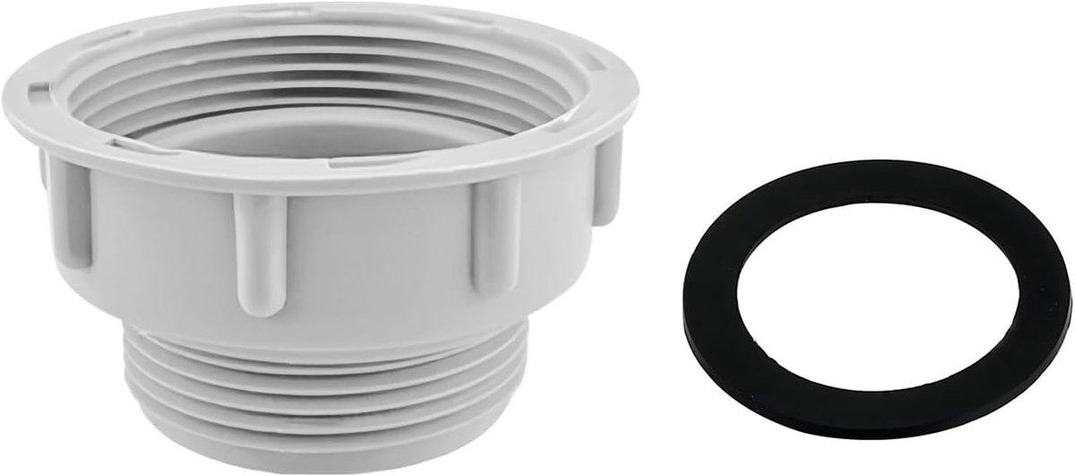 Adapter voor Siphons, 54mm Vrouwelijk Draad naar 47mm Mannelijk Draad Reducer, Geschikt voor Wastafels en Sanitair Installaties