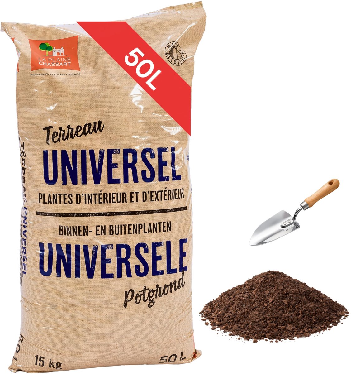 SnelShoppen - Universele Potgrond 50L - Voedzame Aarde voor Kamerplanten en Tuin - Hoge Kwaliteit Potgrond - Ideaal voor Groenten en Bloemen