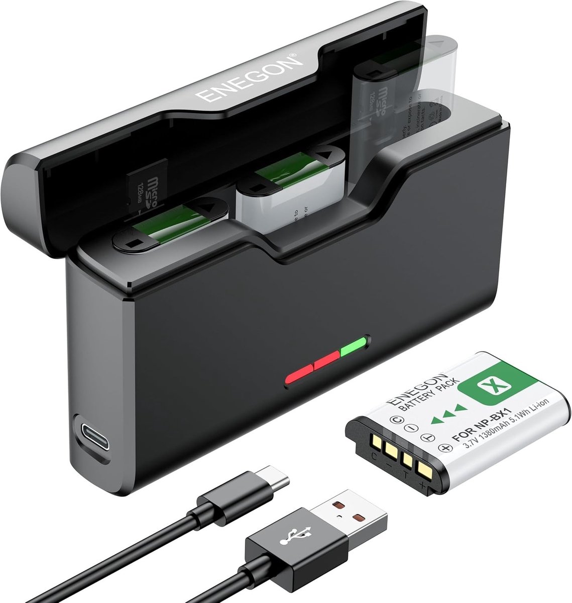 3 Stuks 1380mAh NP-BX1 Batterijen met 3 Kanaals Oplader Geschikt voor Sony Camera's en Videocamera's zoals ZV-1, RX100 en HDR-CX405