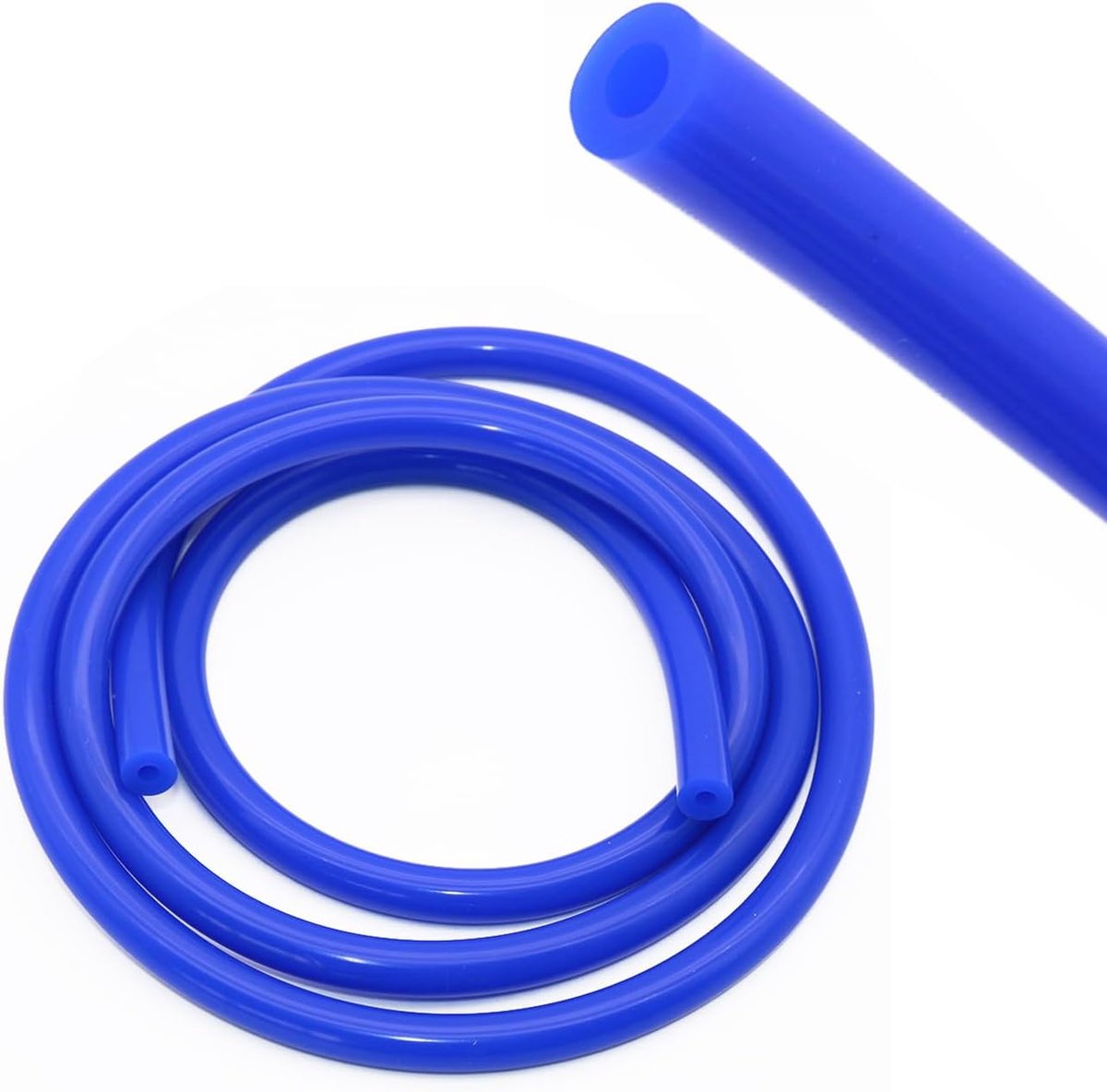 SnelShoppen - High Temperature Silicone Hose Blauw 4mm ID 1.5m - Koelwater Drukslang voor Turbo Systeem & Koelvloeistof - Duurzaam Siliconen Rubberen