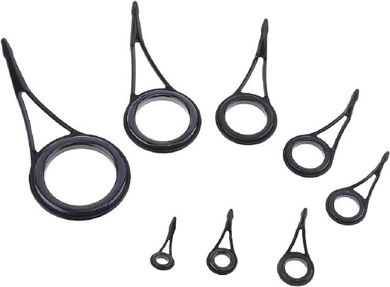 Rod guides set voor het repareren van hengels, inclusief tips en spinning onderdelen voor vissers — afbeelding 4