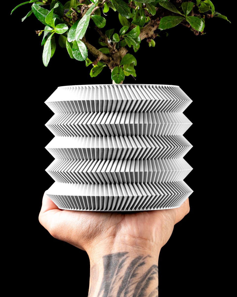Skushy Elowen Bloempot - Moderne Designpot voor Kamerplanten - Sculpturale Plantenpot voor Woonkamer en Kantoor - Premium Woondecoratie