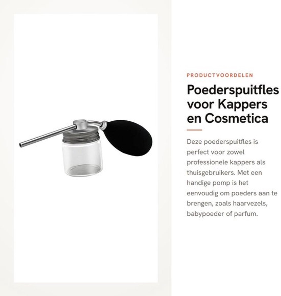 Talkdispenser Professionele Poederverstuiver - Poederspuitfles - Antislip - Draagbaar - Grote Capaciteit - Rubberen Handgreep - Poederspuit