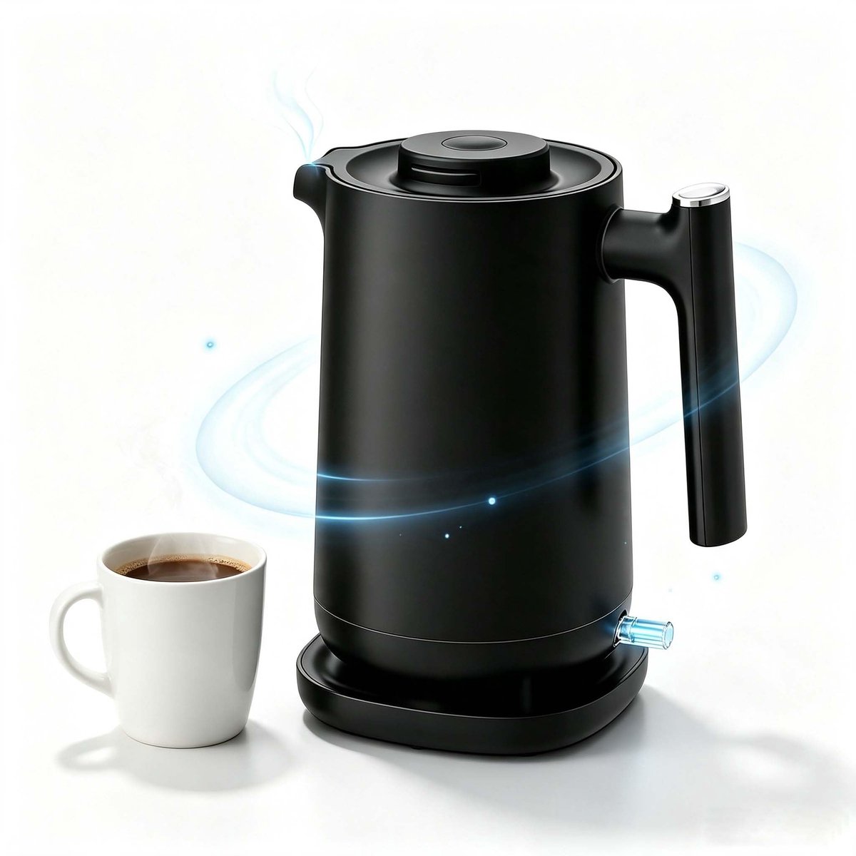 SnelShoppen - Elektrische Waterkoker 0,8L - Snelle Verwarming 800W - Roestvrij Staal 304 - BPA-vrij - Anti-kantel & Auto-Uitschakeling - Ideaal voor T